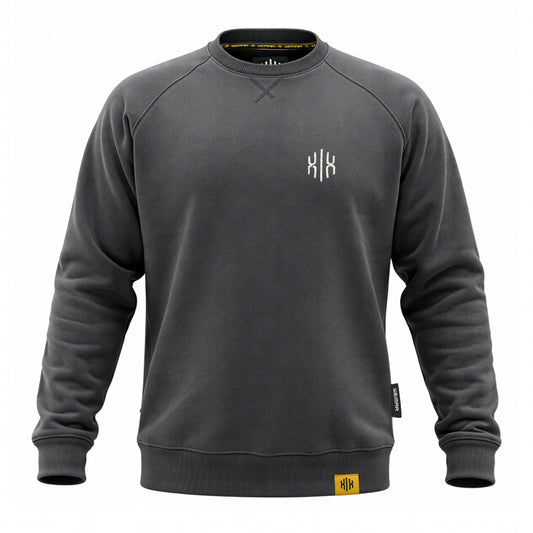 Raglan Sweatshirt "Invictodrom" White Dark Grey