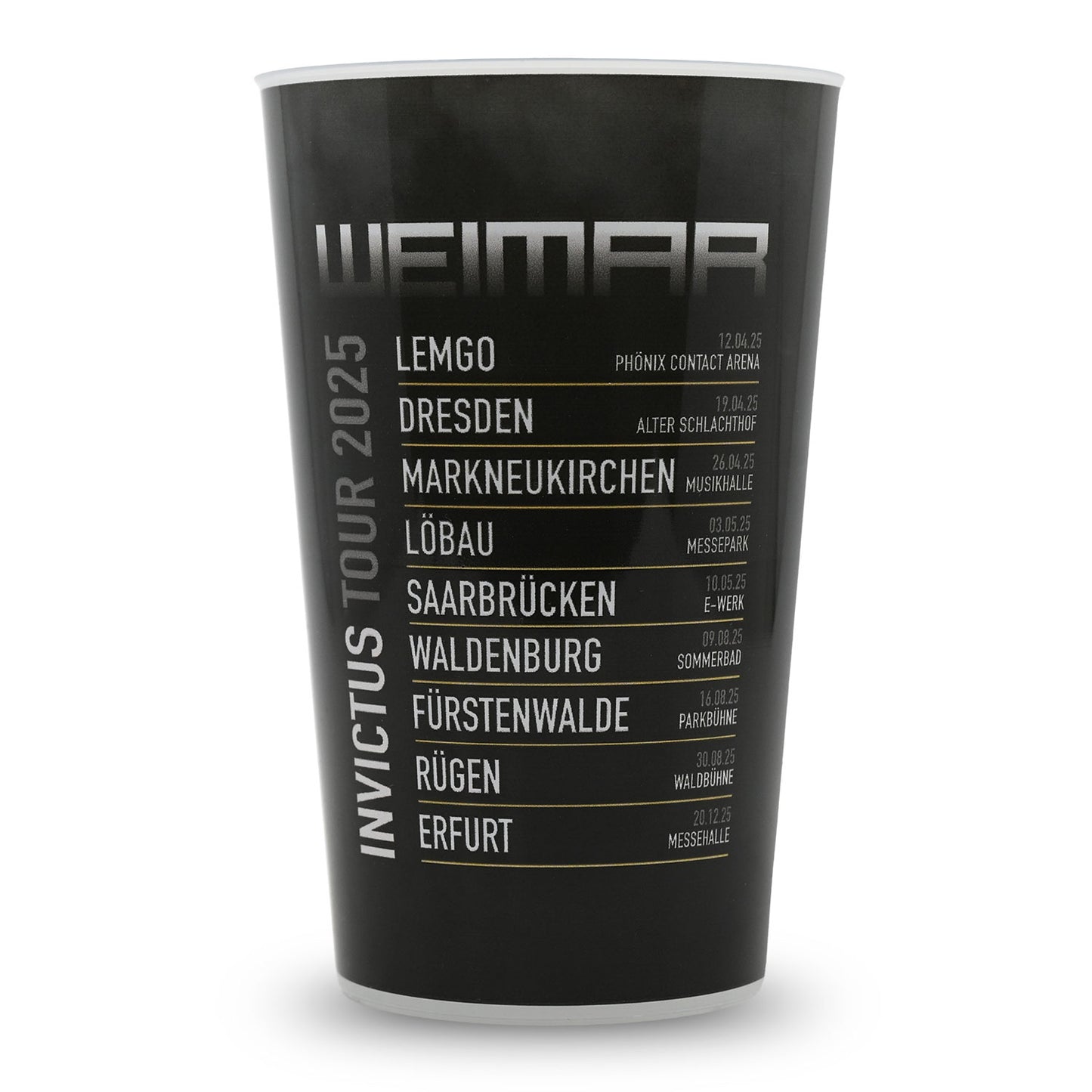 WEIMAR Sonderbecher – Messehalle Erfurt | Invictus Tour 2025 | 0,5 l