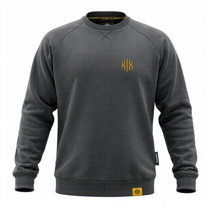Raglan Sweatshirt "Invictodrom" Gold Dark Grey