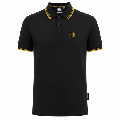 Poloshirt »Invictodrom« Black/Gold Premium Kollektion