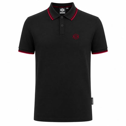 Poloshirt »Invictodrom« Black/Red Premium Kollektion