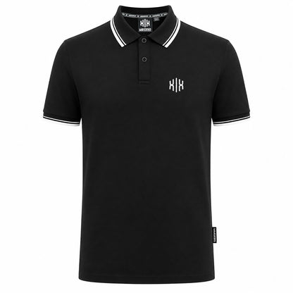Poloshirt »Invictodrom« Black/White Premium Kollektion