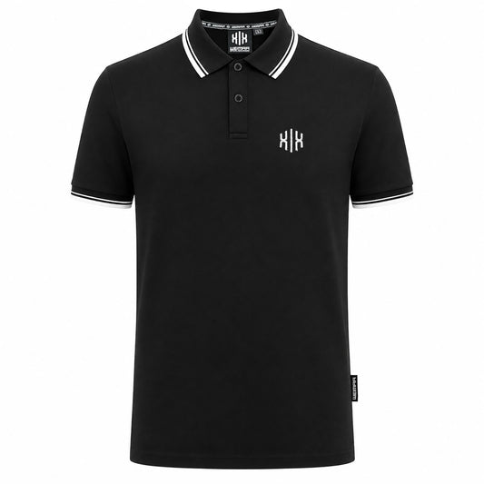 Poloshirt »Invictodrom« Black/White Premium Kollektion