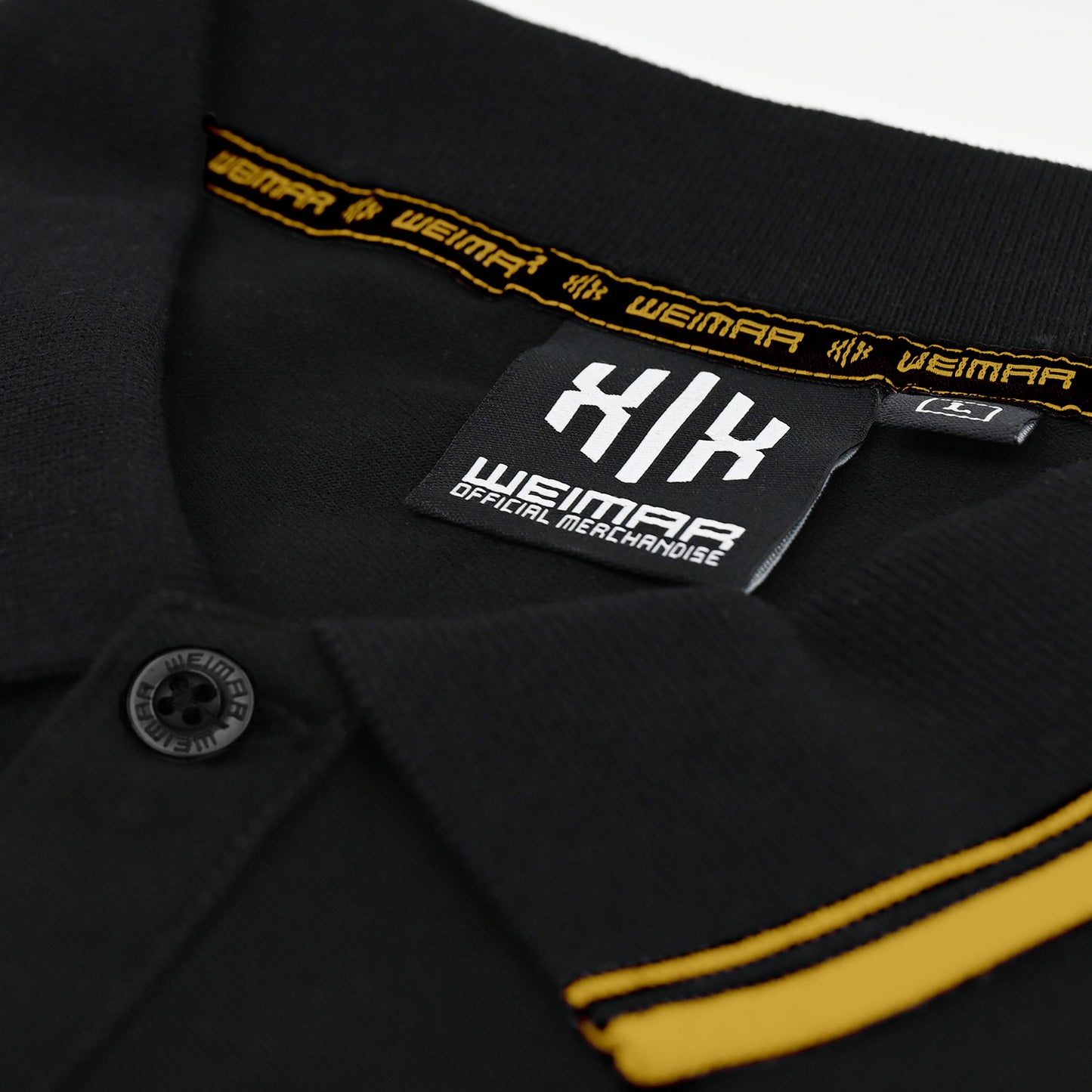 Poloshirt »Invictodrom« Black/Gold Premium Kollektion