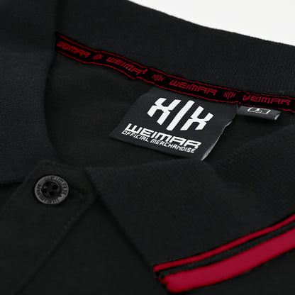 Poloshirt »Invictodrom« Black/Red Premium Kollektion