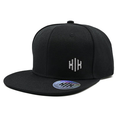Snapback Schwarz -Metal Logo Silver