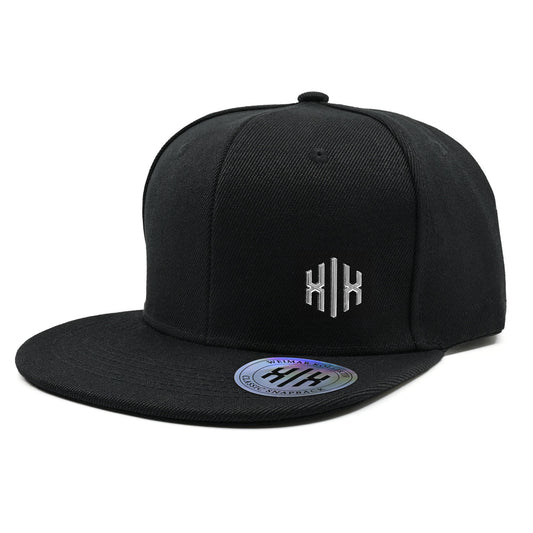 Snapback Schwarz -Metal Logo Silver